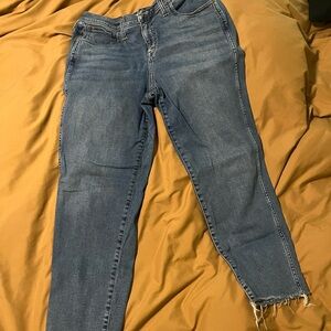 Madewell Raw Hem Roadtripper Stovepipe Ankle Jeans
